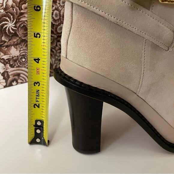 Ulla Johnson Devon Knee High Boot Color Powder US 10 EU 40 Gold Buckle Leather - Picture 8 of 16